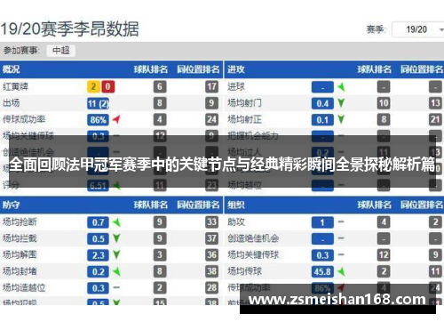 全面回顾法甲冠军赛季中的关键节点与经典精彩瞬间全景探秘解析篇